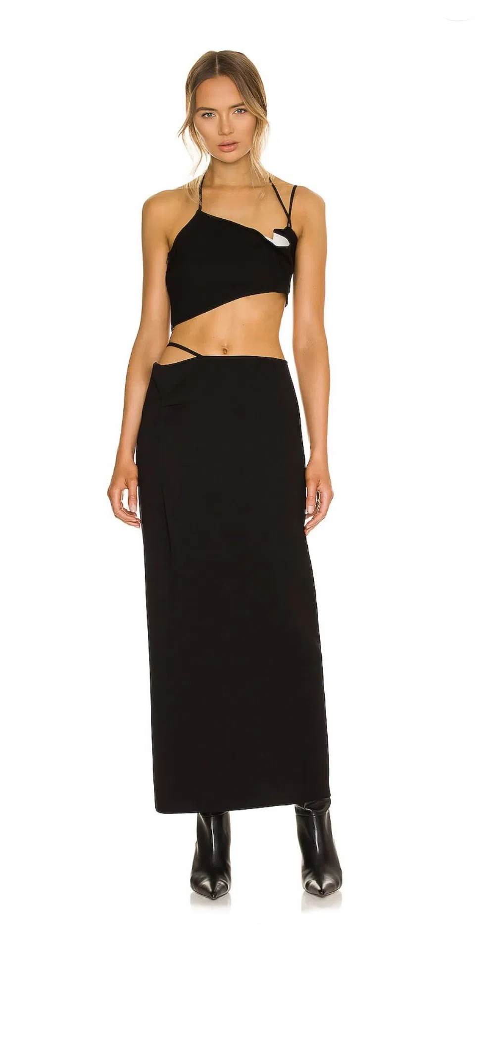 Paris Georgia Franca Top & Skirt Set in Black & Ivory Size S / Au 8 - Image 1