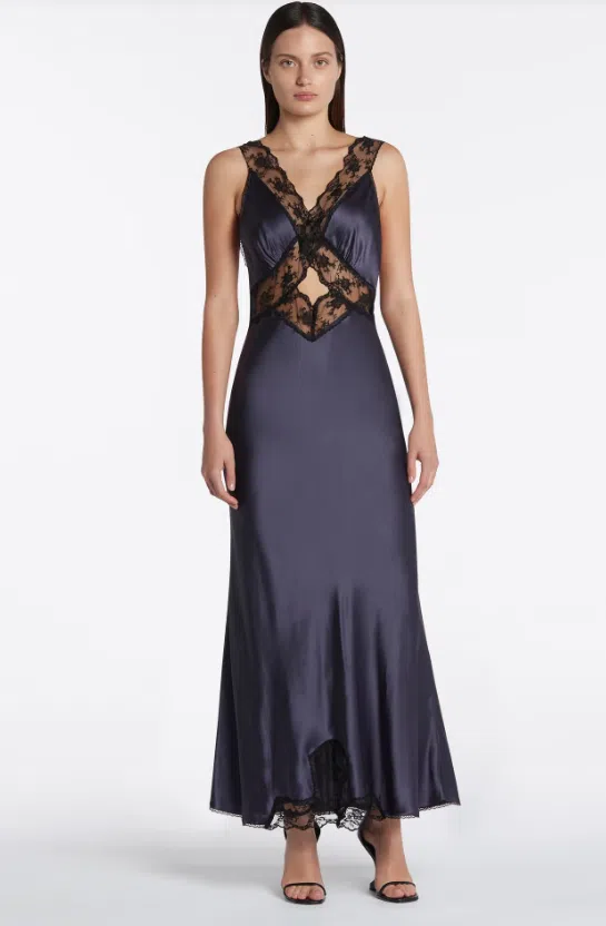 Sir the Label Aries Cut Out Gown in Navy Size 0P / AU 4 - Image 2