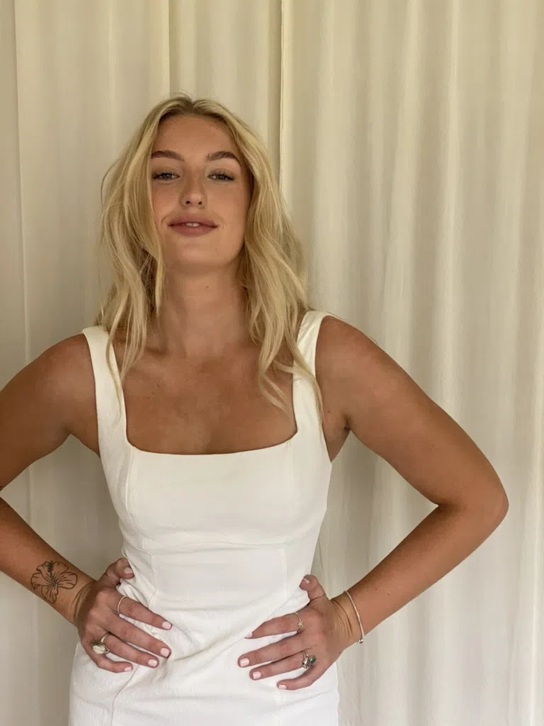 Kookai Oyster Bustier Mini Dress Tapioca Size 10 - Image 3