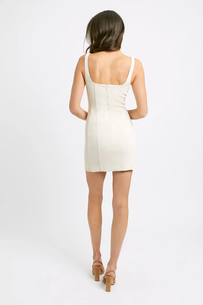 Kookai Oyster Bustier Mini Dress Tapioca Size 10 - Image 2