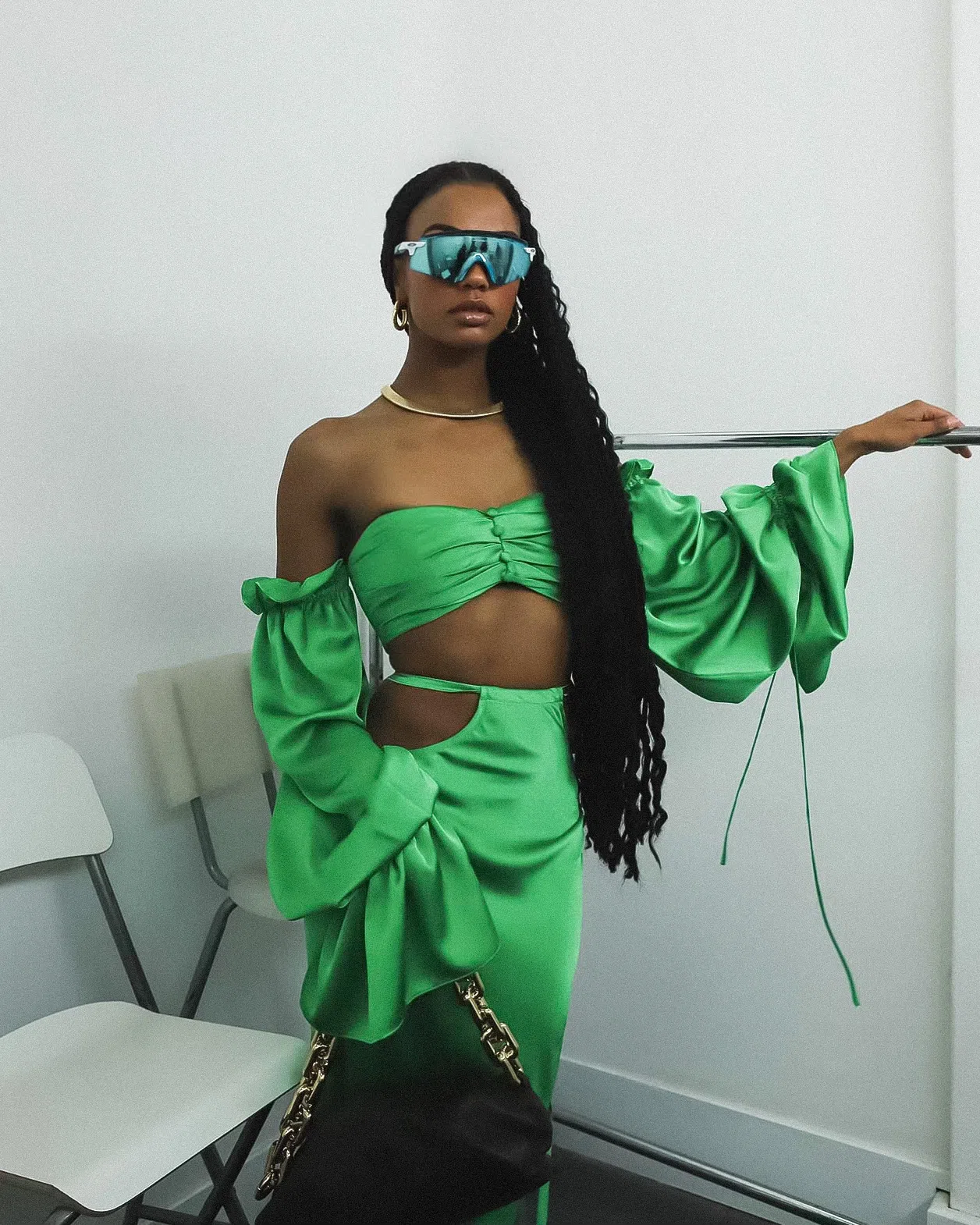 Khirzad Femme Gitamena Corset Top &  Desnudo Skirt Set Green Size S / AU 6-8 - Image 1