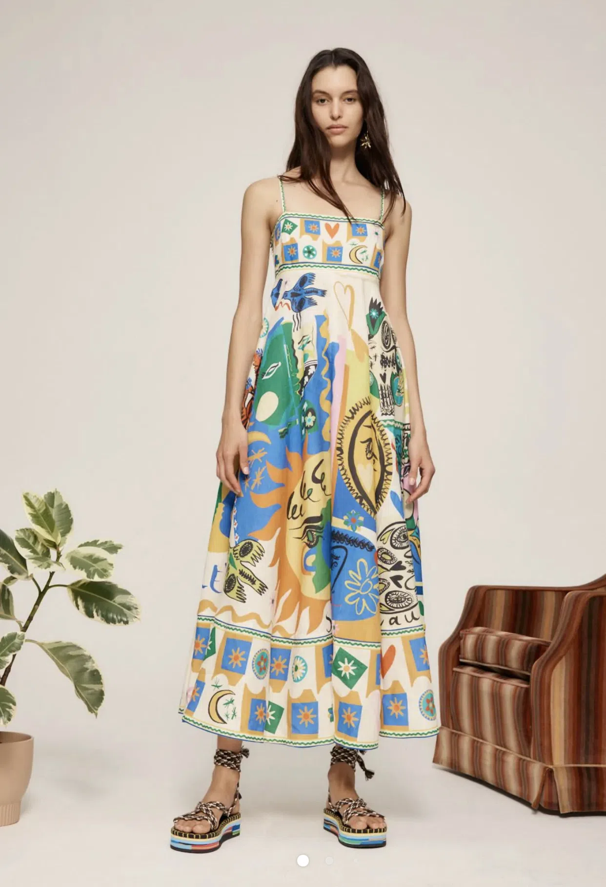 Alemais Soleil Sundress Multi Size 14 - Image 1