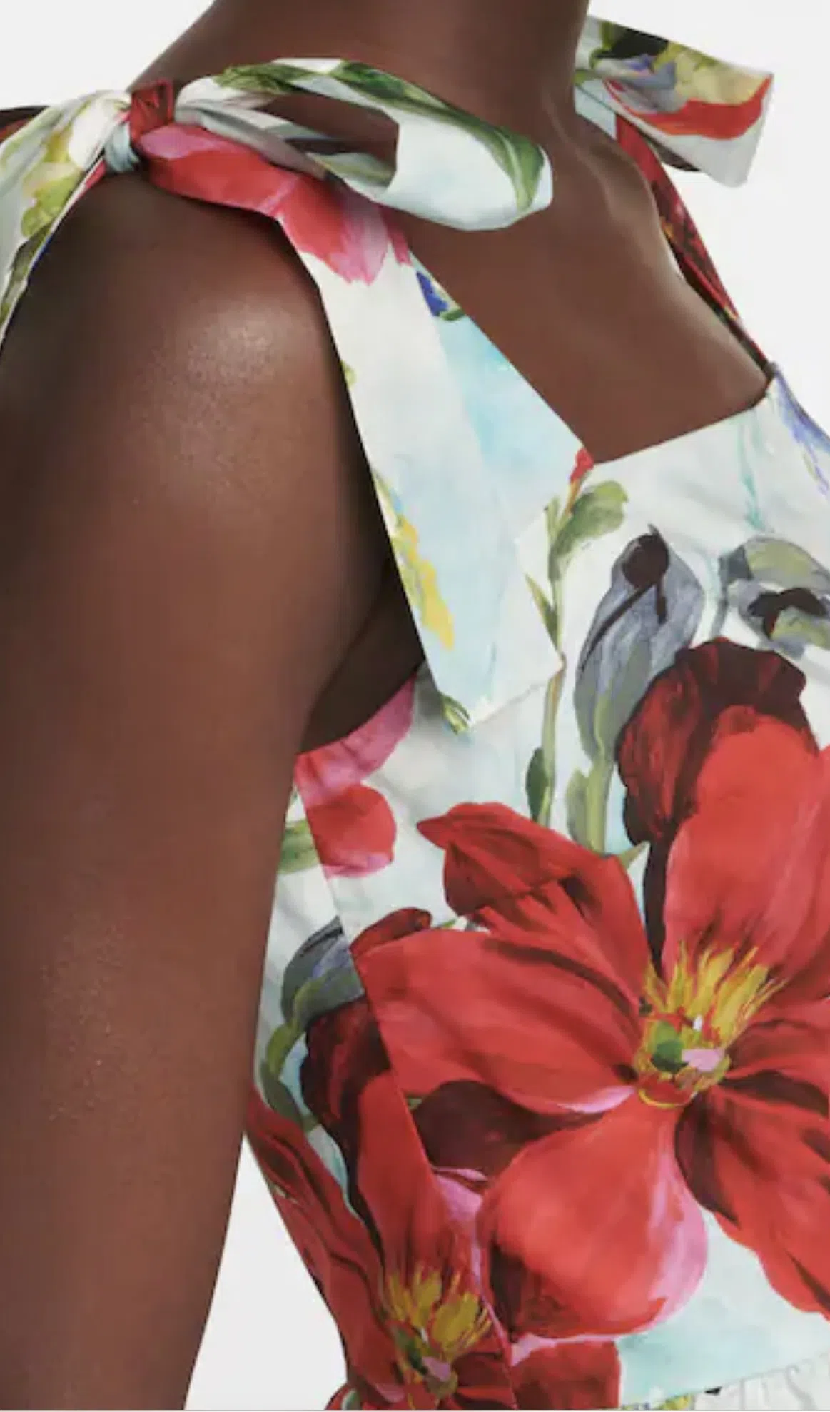 Dolce & Gabbana Cotton Poplin Mini Dress Floral Size 12 - Image 5