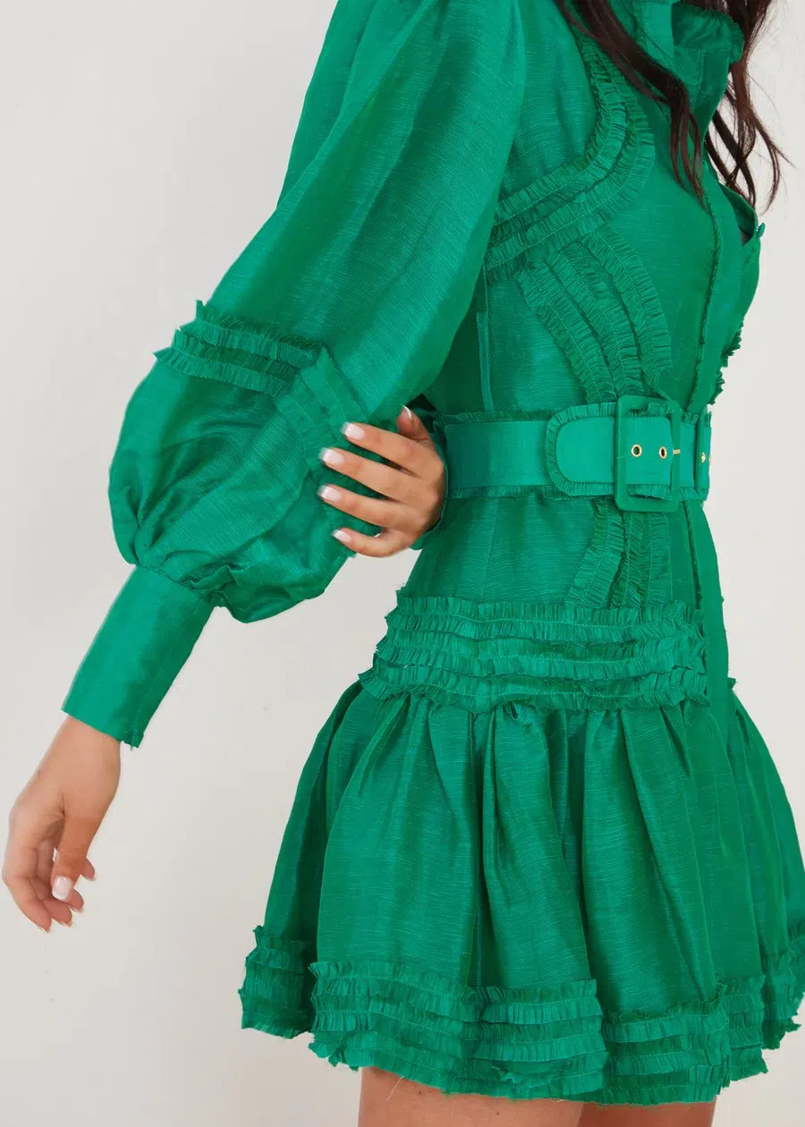 Mackenzie Mode Starlet Mini Dress Green Size 10 - Image 4