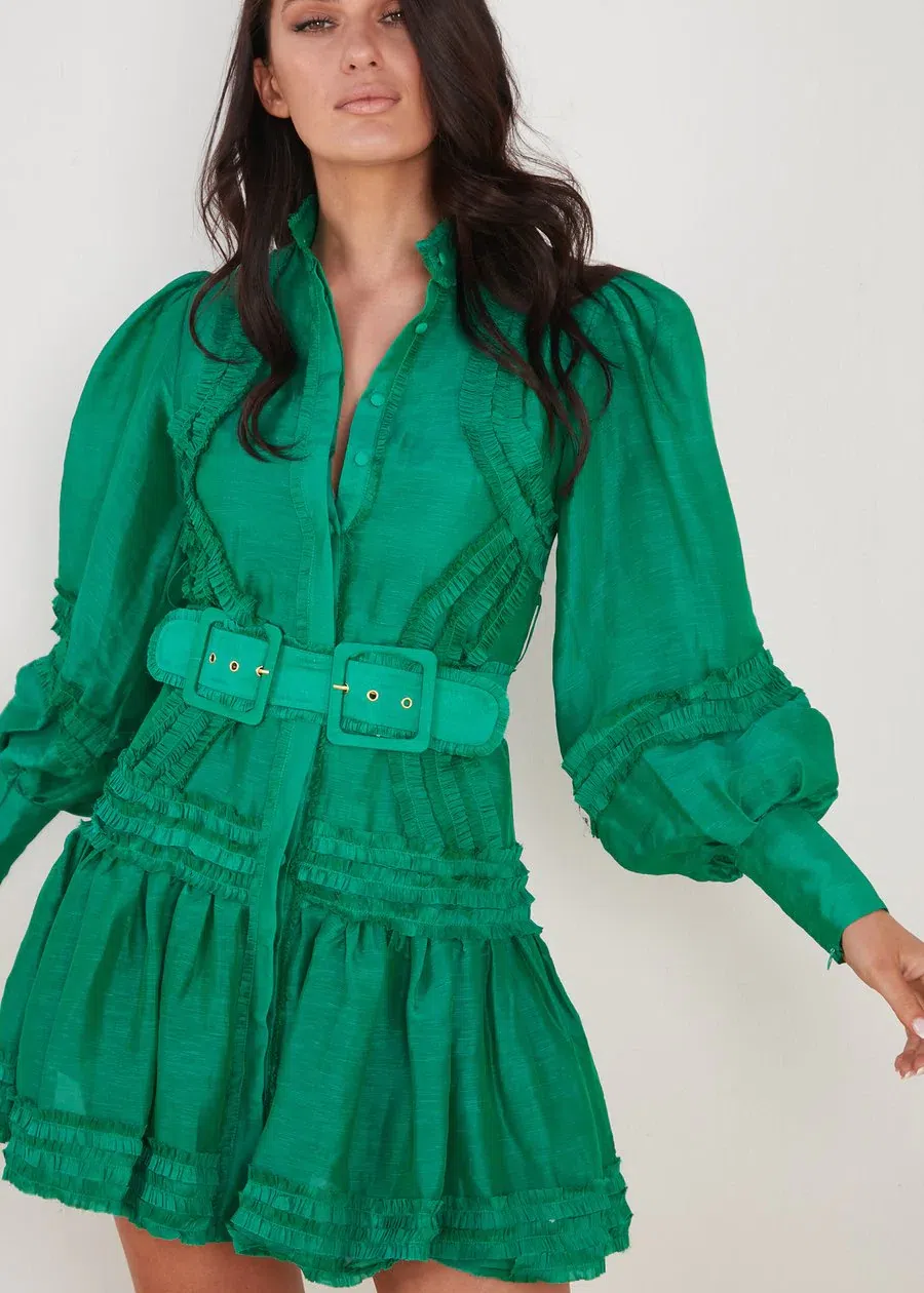 Mackenzie Mode Starlet Mini Dress Green Size 10 - Image 2