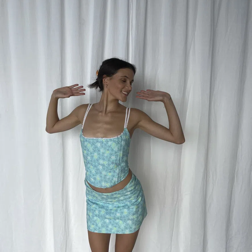 Eisha Collective Milah Set Blue Size 0/AU 6  - Image 1