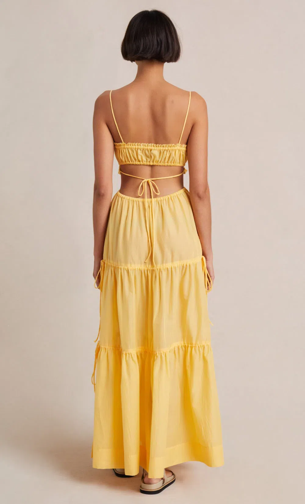 Bec & Bridge Alexandra Tie Maxi Dress Yellow Size 8 / S - Image 3
