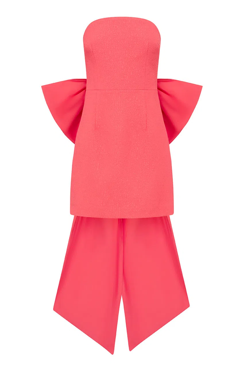  Rebecca Vallance Caitlin Mini Dress Coral Pink Size AU 12  - Image 4