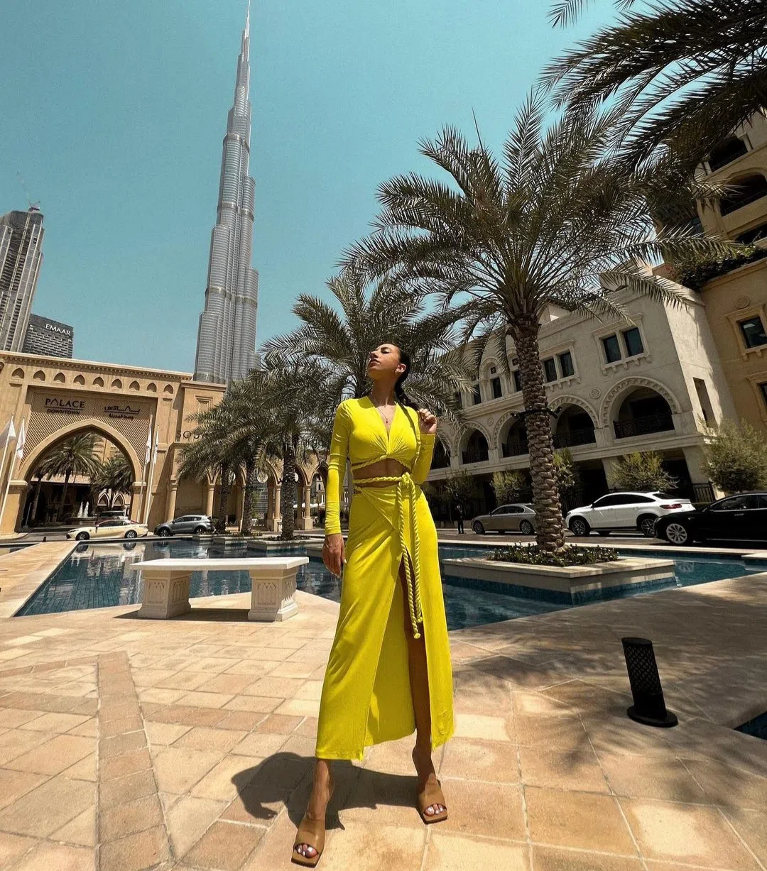 Dion Lee Rope Wrap Top and Skirt Set in Acid Yellow Size 8 - Image 1