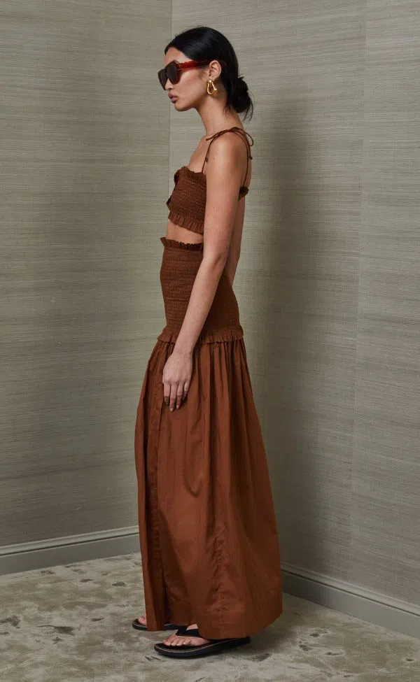 Bec & Bridge Carrie Top and Maxi Skirt Set Toffee Brown Size 6  - Image 6