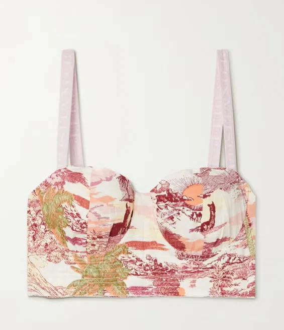 Emporio Sirenuse Positano Dalia Top and Flaminia Skirt Set Pink Size 40 / Au 10 - Image 3