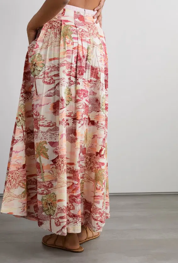 Emporio Sirenuse Positano Dalia Top and Flaminia Skirt Set Pink Size 40 / Au 10 - Image 2