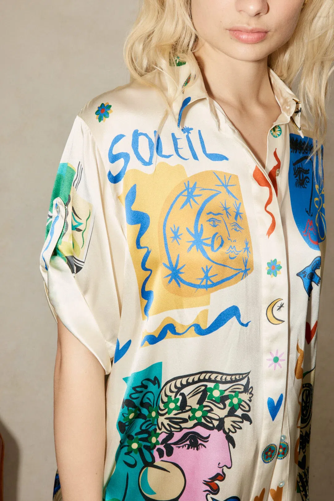 Alemais Soleil Oversized Shirt and Ruffle Skirt Set Print Size 14 - Image 5