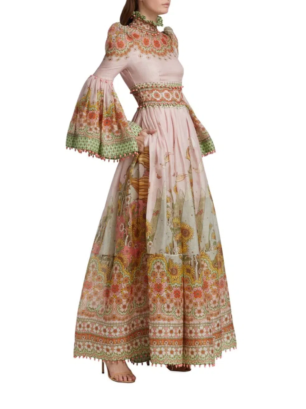 Zimmermann Kaleidoscope Bell Sleeve Gown Size 3/Au 14 - Image 4