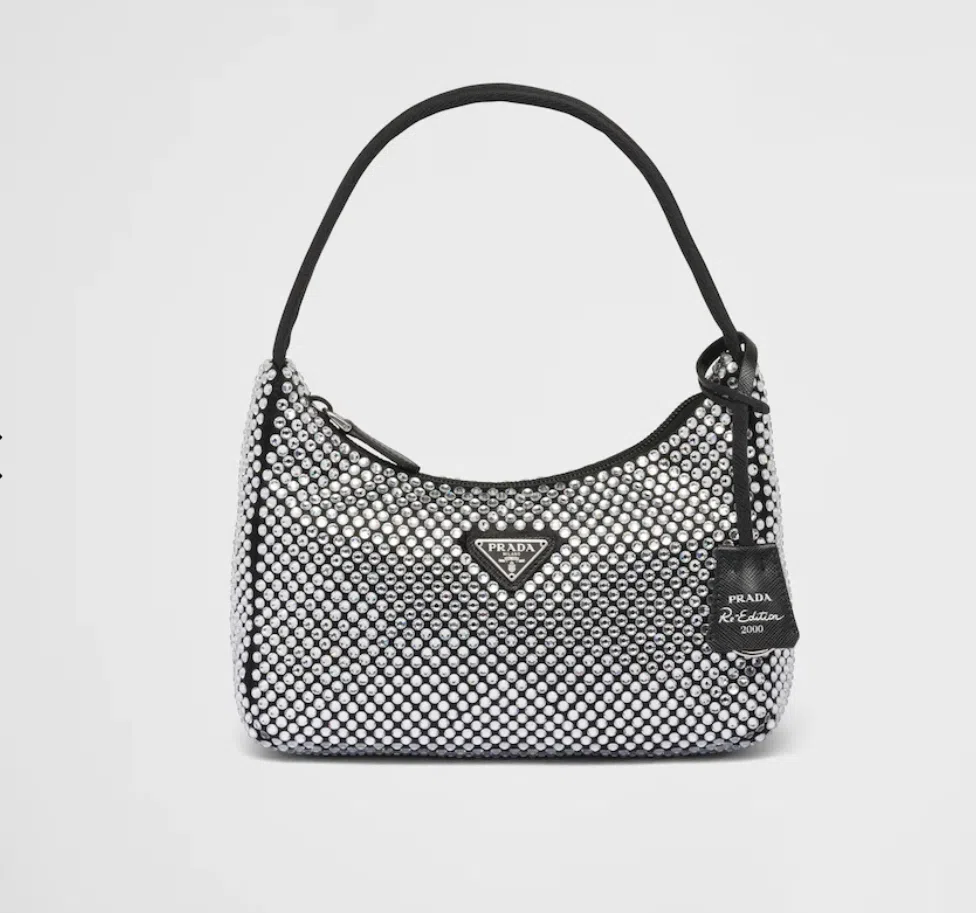 Prada Satin Bag with Crystals  - Image 1