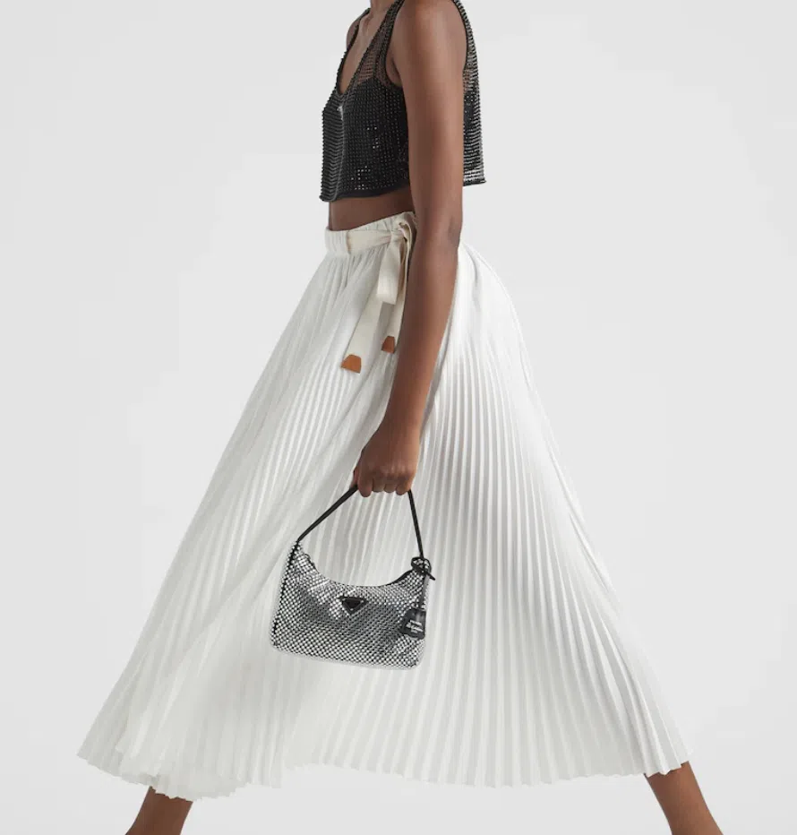 Prada Satin Bag with Crystals  - Image 6