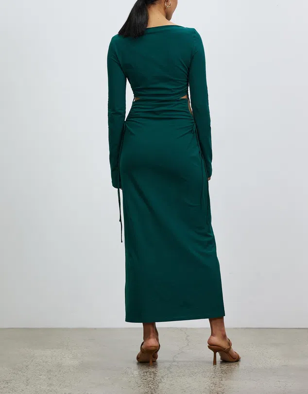 Camilla and Marc Alexandre Midi Dress Emerald Green Size 8 - Image 3