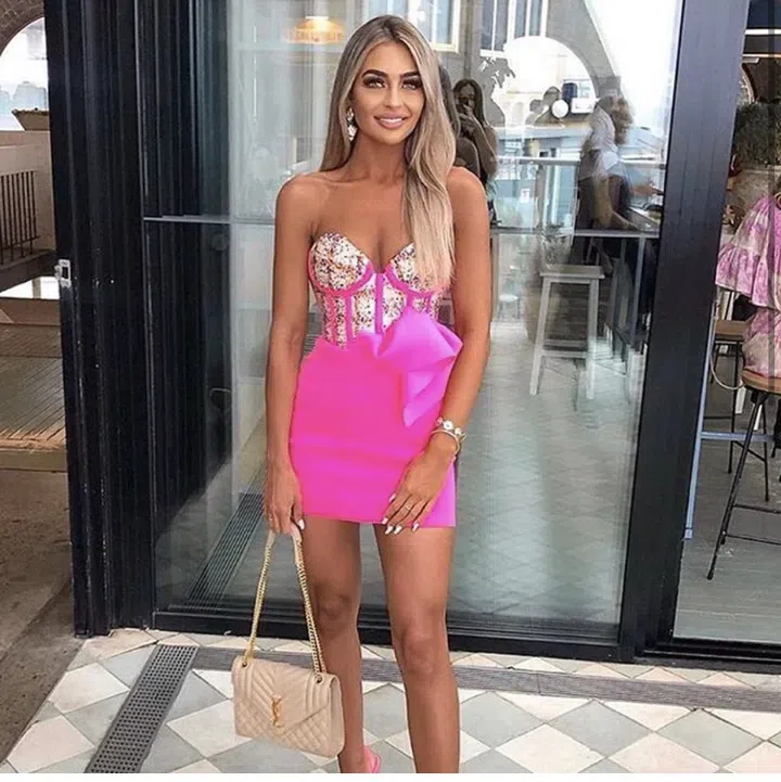 Eliya the Label Jasmine Mini Dress Pink Size XS / Au 6  - Image 3