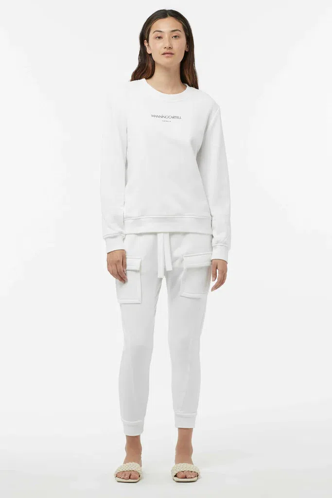 Manning Cartell Pumped Up Wrap Top and Lounge Act Cargo Pants Set White Size 8 - Image 1