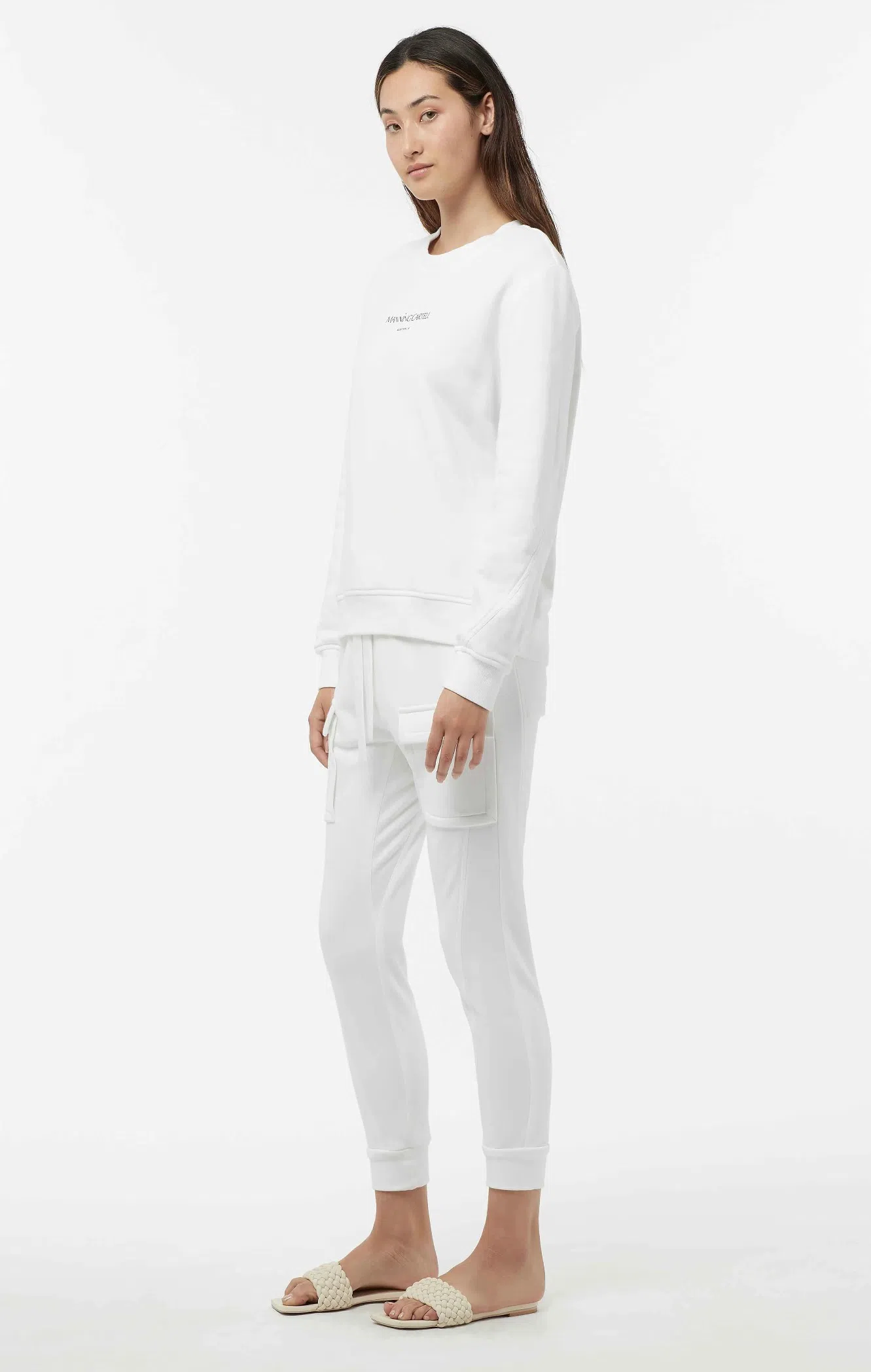 Manning Cartell Pumped Up Wrap Top and Lounge Act Cargo Pants Set White Size 8 - Image 2