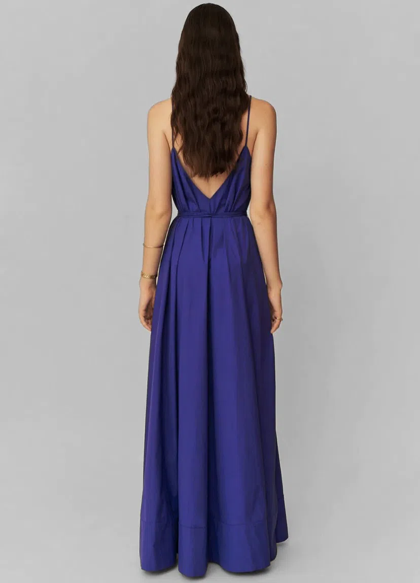 Esse Studios strap V Maxi Dress Cobalt Blue Size AU 6 - Image 2
