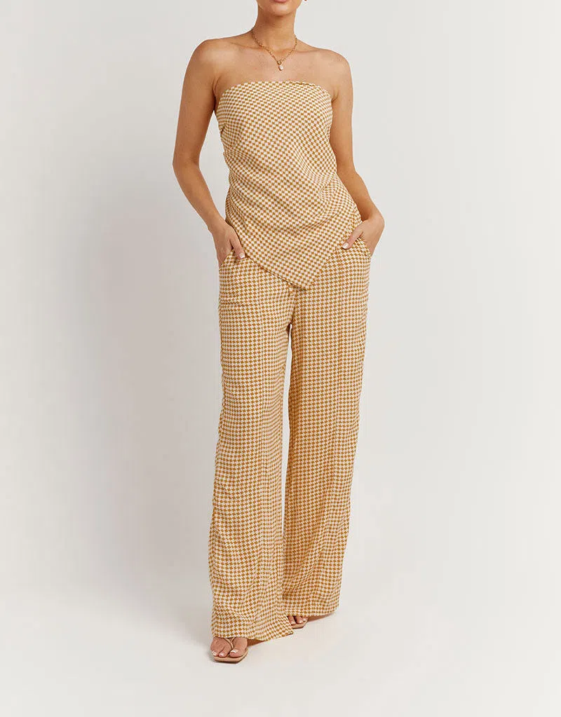 Dissh Gaia Geo Scarf and Drawstring Pant Set in Mango Size 6 - Image 1