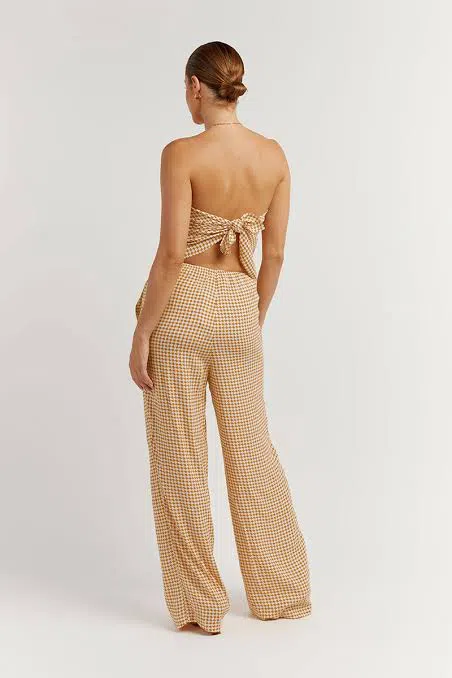 Dissh Gaia Geo Scarf and Drawstring Pant Set in Mango Size 6 - Image 3