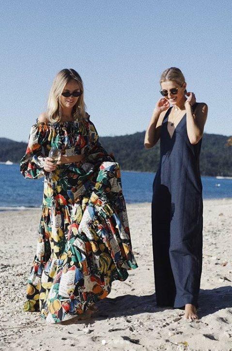 Scanlan and Theodore Calypso Cropped Top and Long Skirt Set Print Size 10 - Image 4