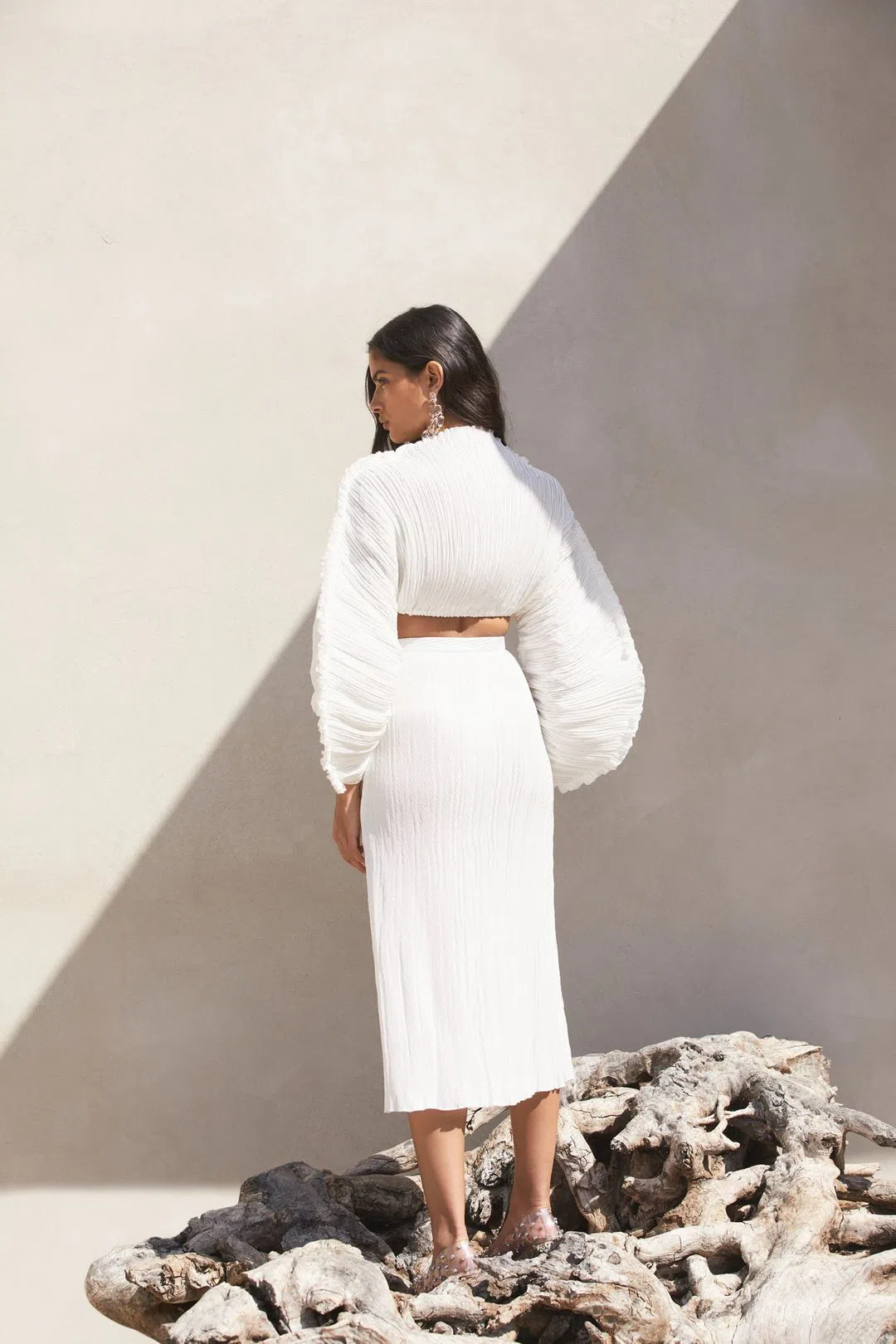 Cult Gaia Mala Top and Midi Skirt Set White Size XS /AU 6 - Image 2