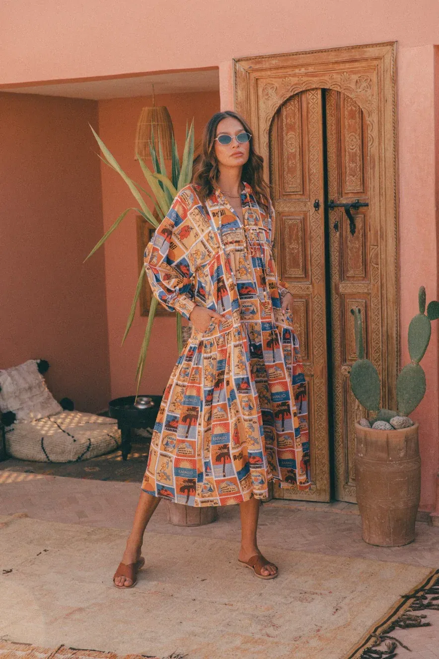 Kinga Csilla Fiesta Santorini Dress Multi Size 8 - Image 2