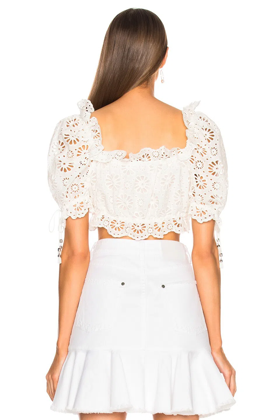 Zimmermann Lumino Daisy Blouse and Flutter Skirt Set Ivory Size 8 - Image 2