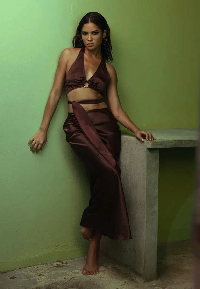 Rat & Boa Portia Top & Carlotta Skirt Set in Cocoa Size XS / Au 6 - Image 6