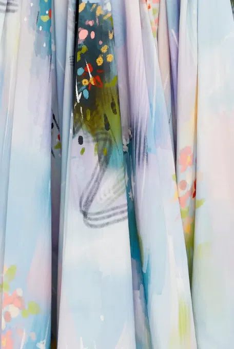 Leo Lin Matilda Puff Sleeve Midi Dress Willow Print Size 16 - Image 4