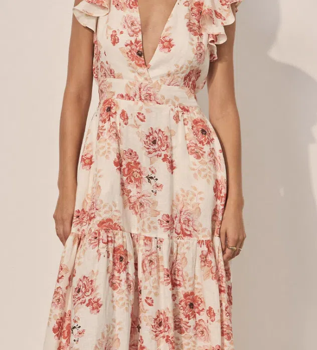 Kivari Florence Ruffle Maxi Dress Floral Size 16 - Image 4