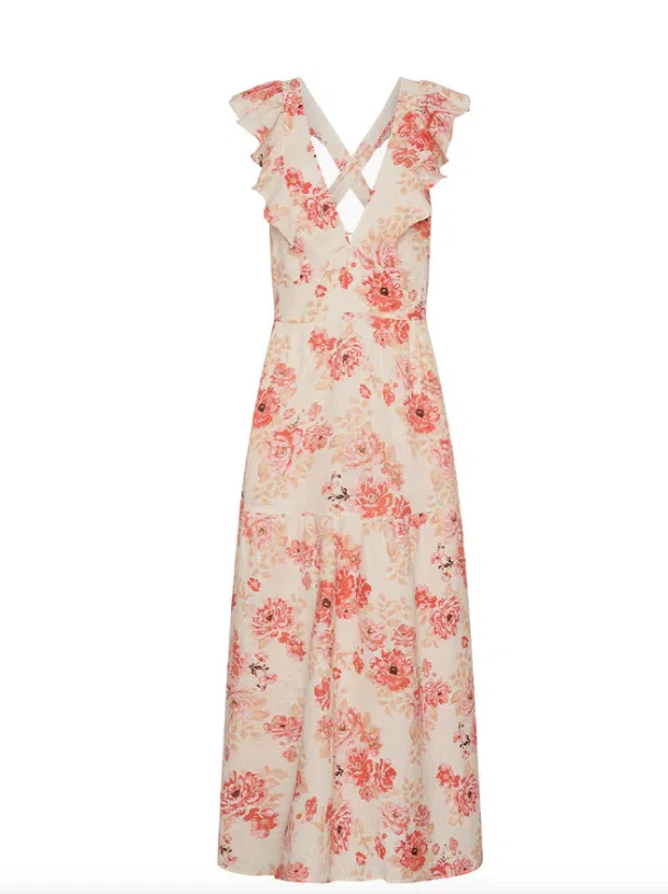 Kivari Florence Ruffle Maxi Dress Floral Size 16 - Image 6