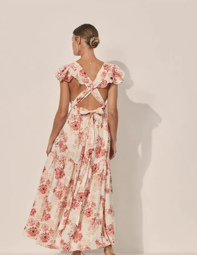 Kivari Florence Ruffle Maxi Dress Floral Size 16 - Image 5