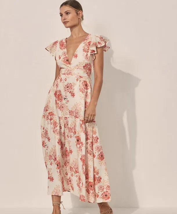 Kivari Florence Ruffle Maxi Dress Floral Size 16 - Image 1