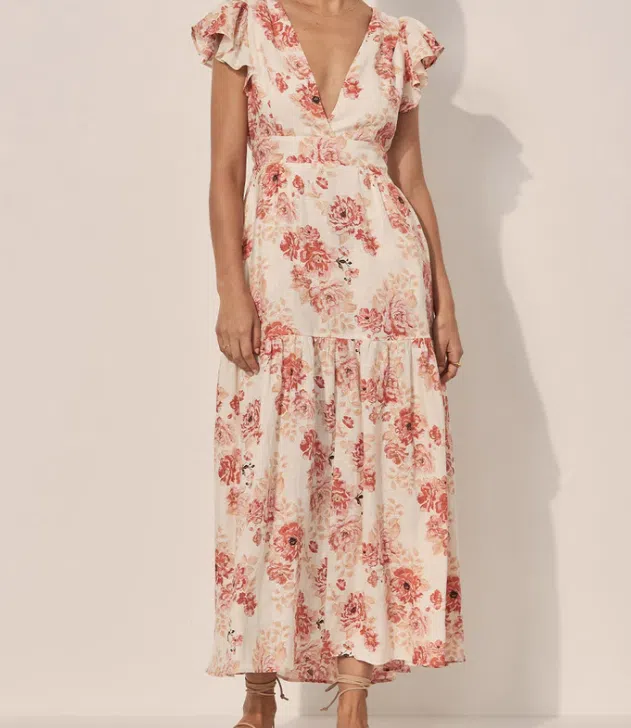Kivari Florence Ruffle Maxi Dress Floral Size 16 - Image 3