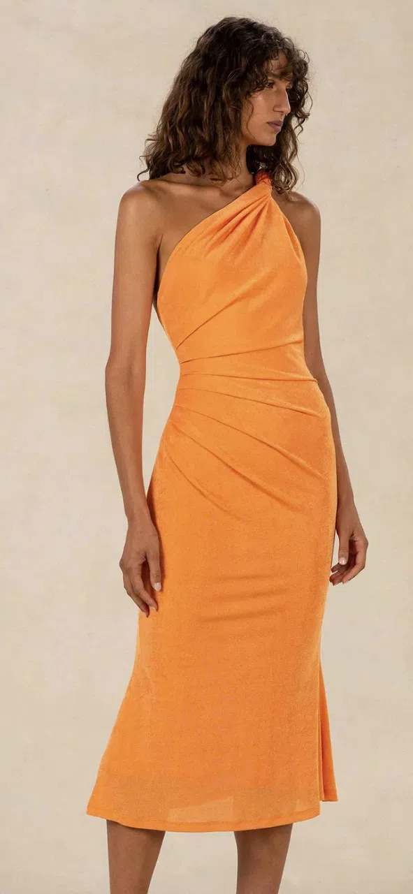 Misha Collection Slinky Dune Dress Orange Size AU 4 - Image 2