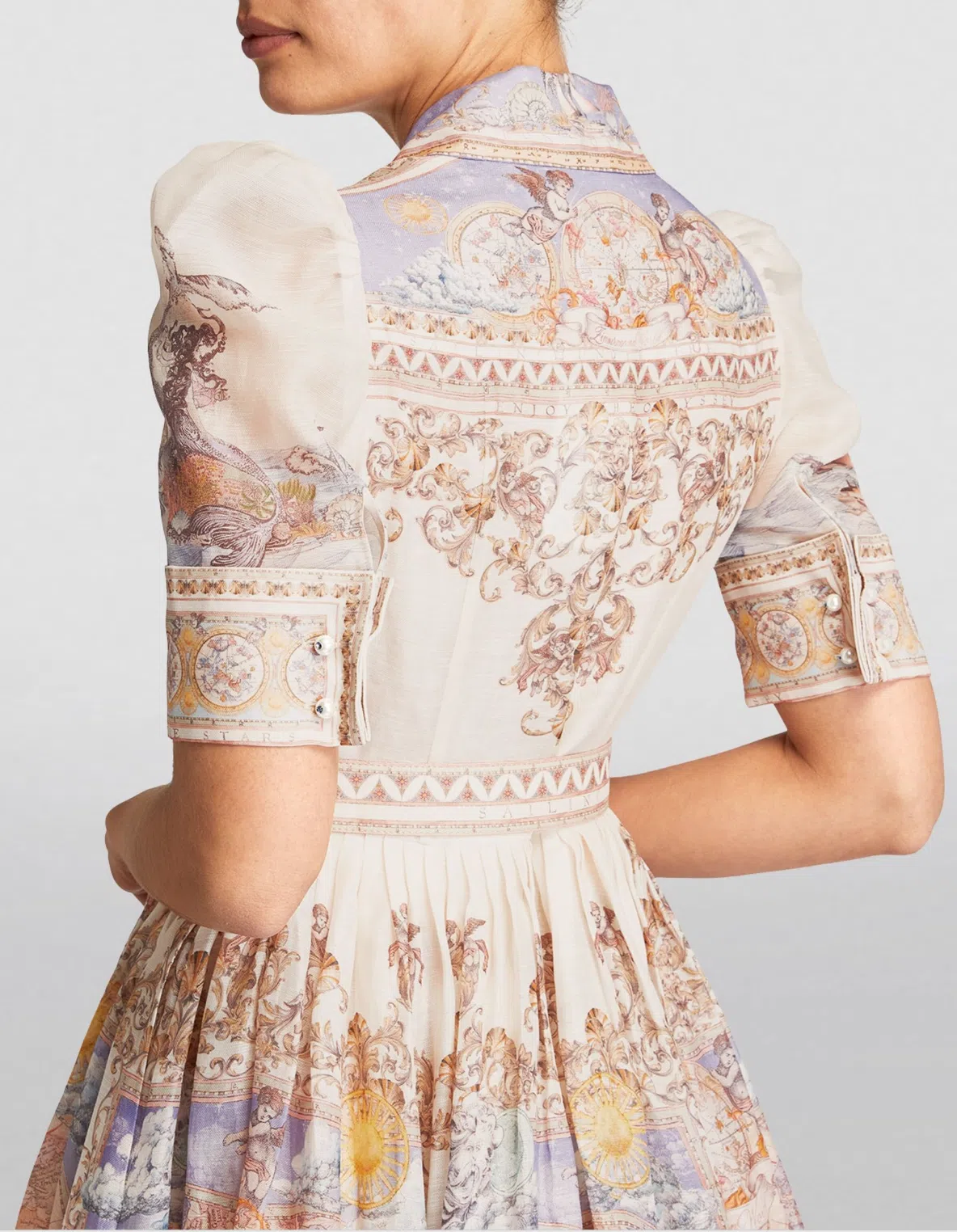 Zimmermann High Tide Mini Shirt Dress Odyssey Print Size 16 - Image 9