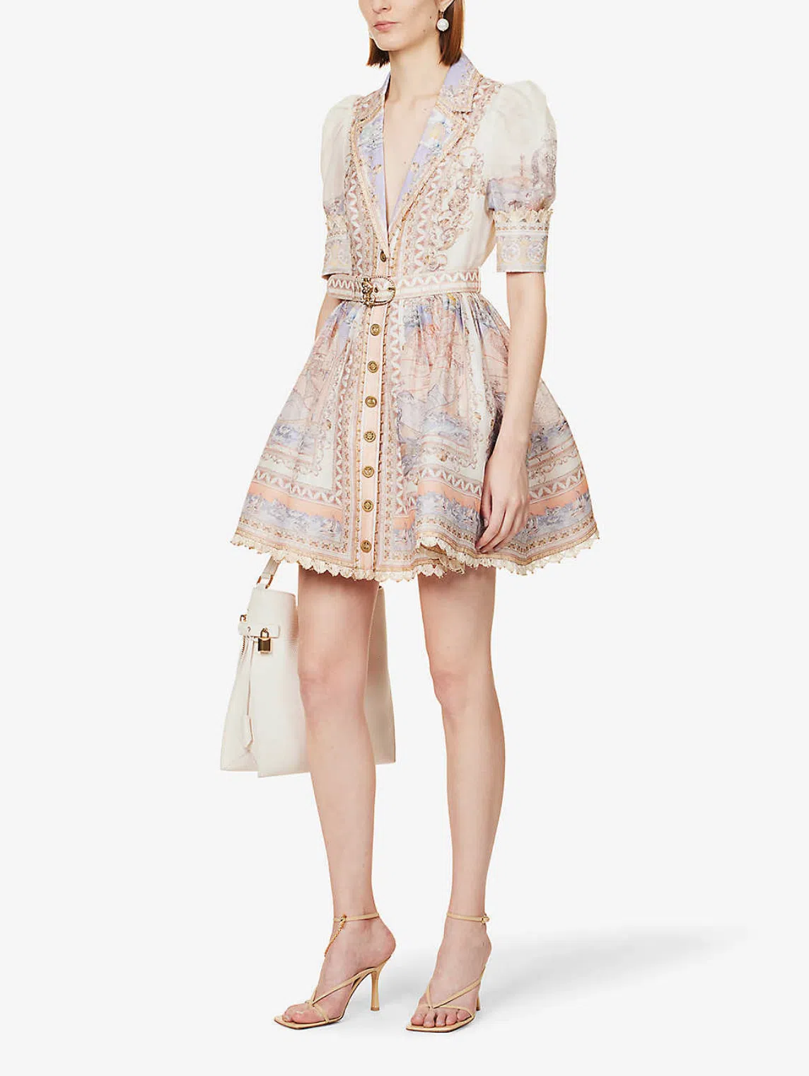 Zimmermann High Tide Mini Shirt Dress Odyssey Print Size 16 - Image 5