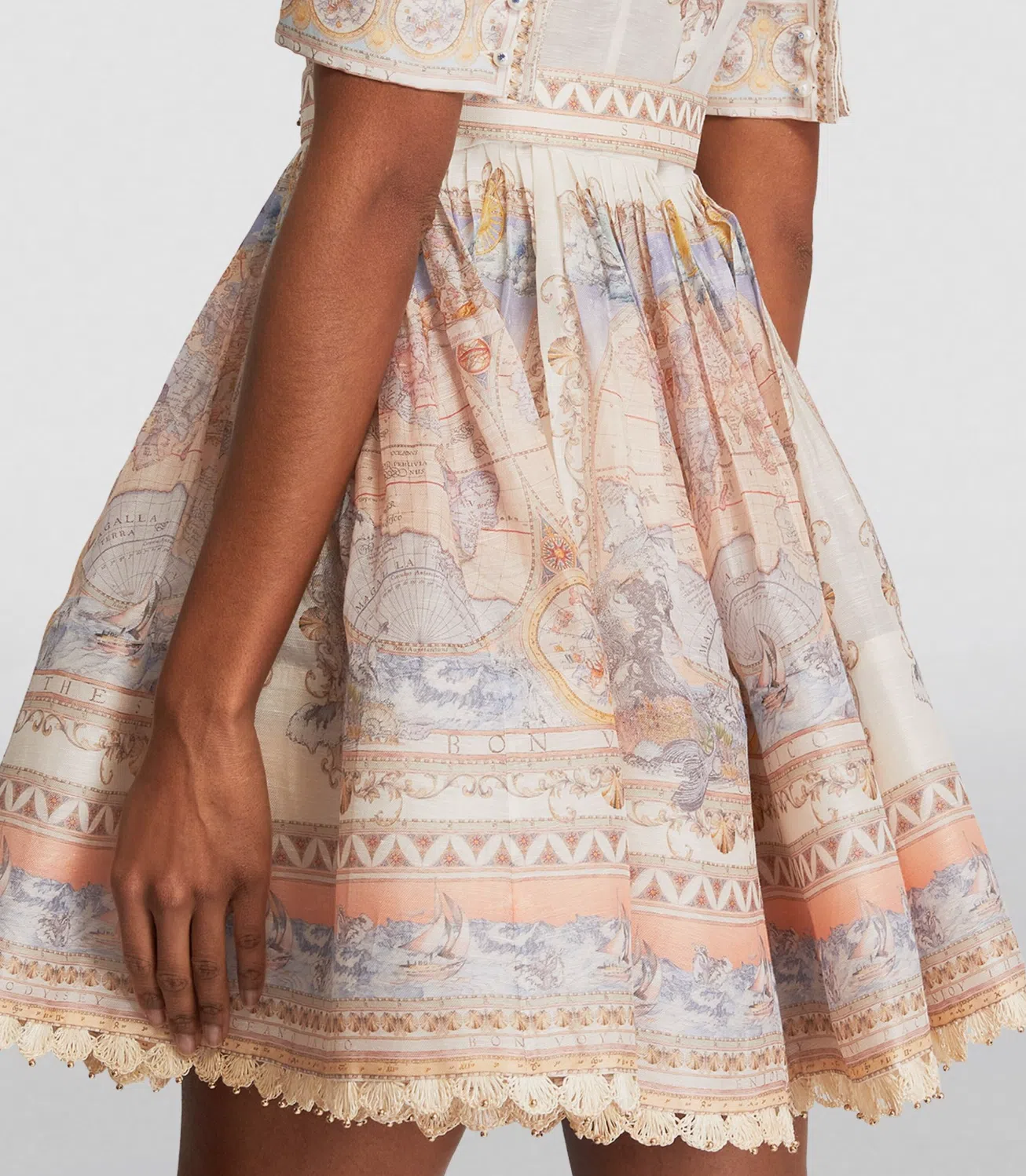 Zimmermann High Tide Mini Shirt Dress Odyssey Print Size 16 - Image 8