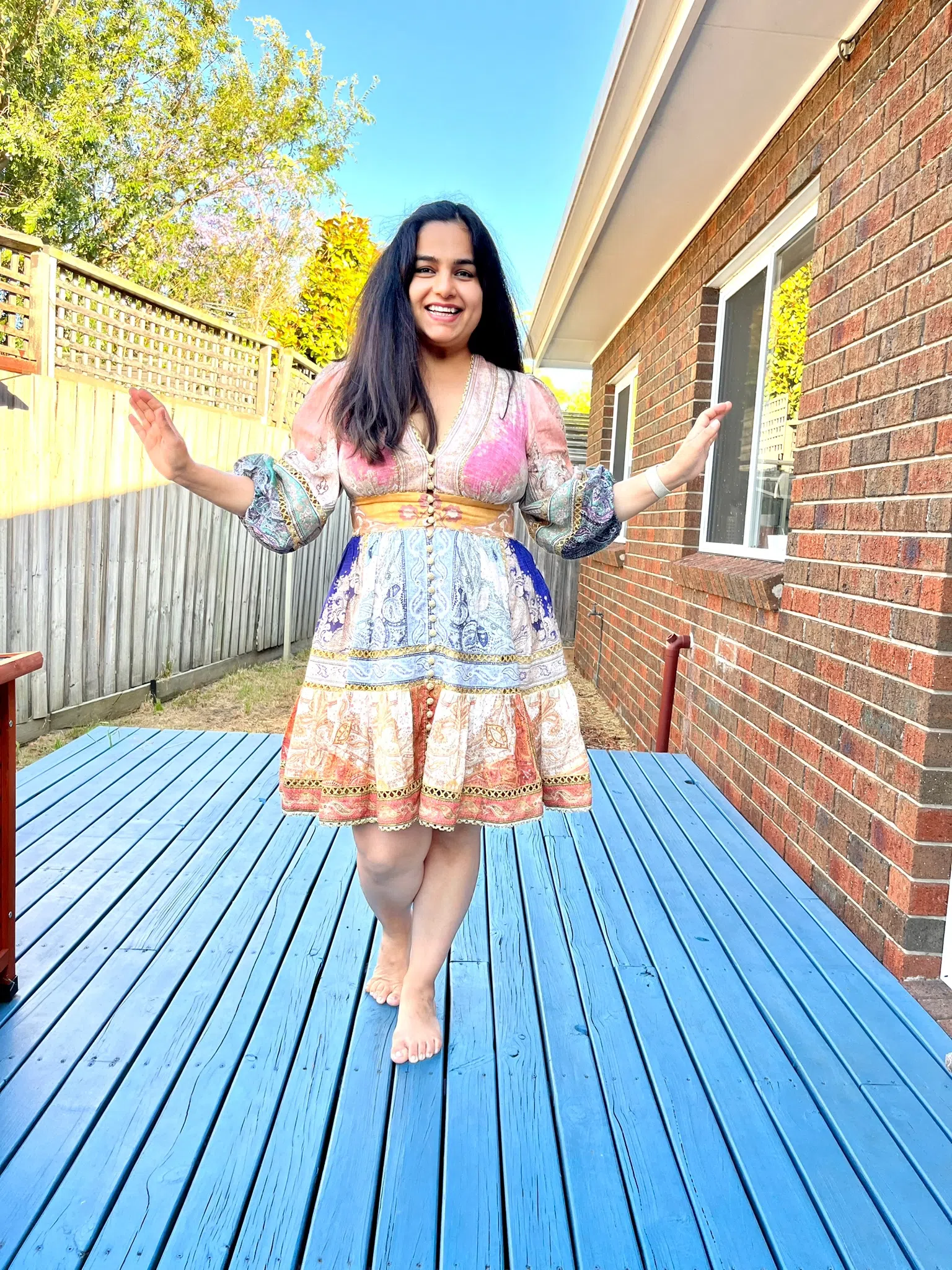 Zimmermann Anneke Lantern Mini Dress Print Size 3 / Au 14 - Image 4