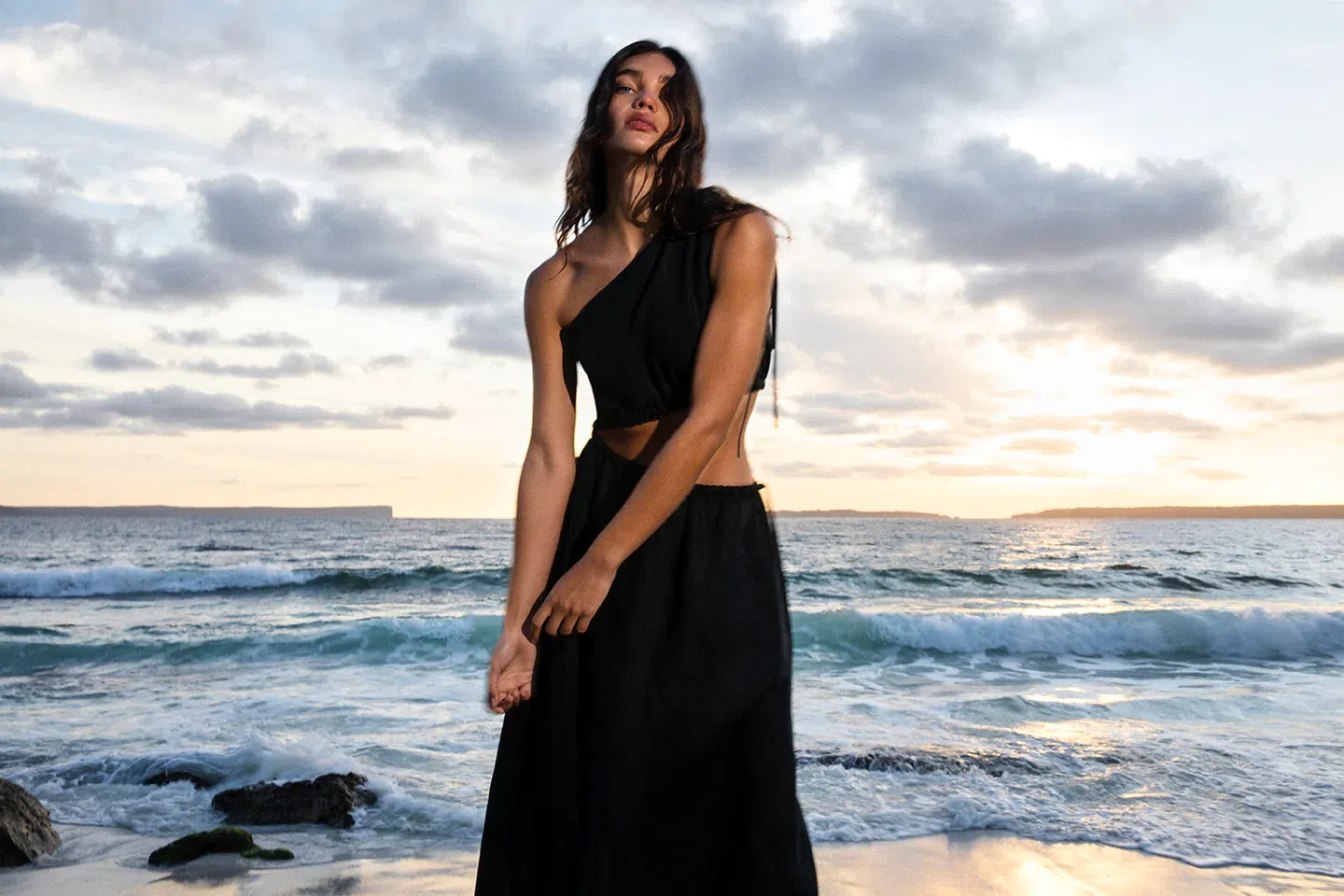 Sir The Label Blanche Asymmetrical Gown Black Size AU 8 - Image 5