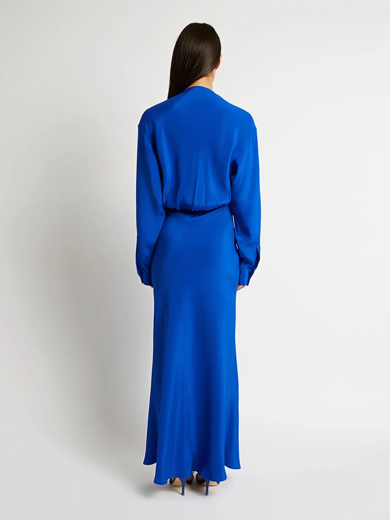 Christopher Esber Triquetra Front Tie Shirt Dress Blue Size 6 - Image 2