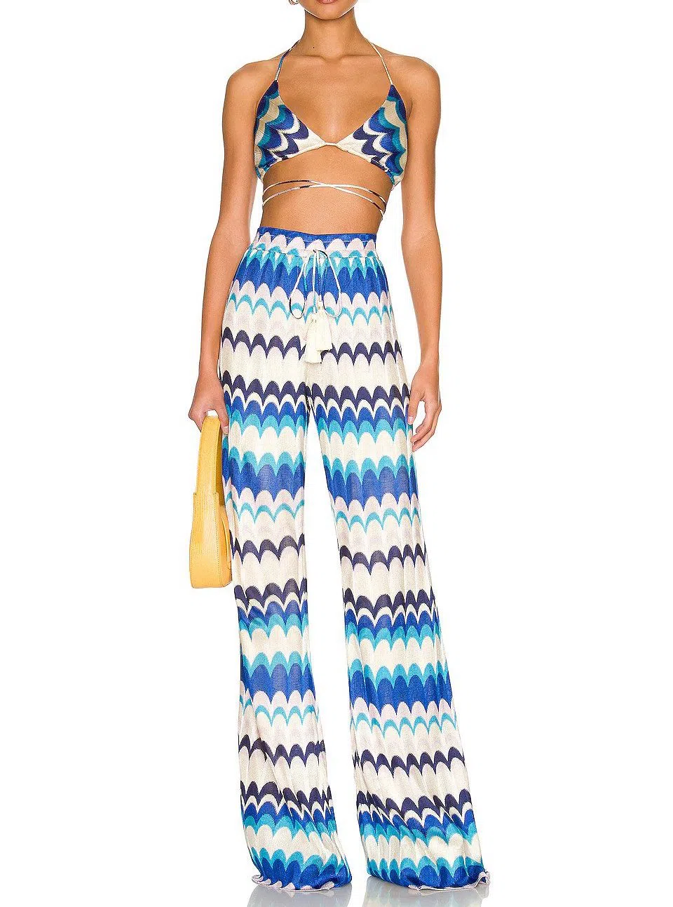 Alexis Sol Bra Top and Dixion Pants Set Blue Size 8 - Image 1