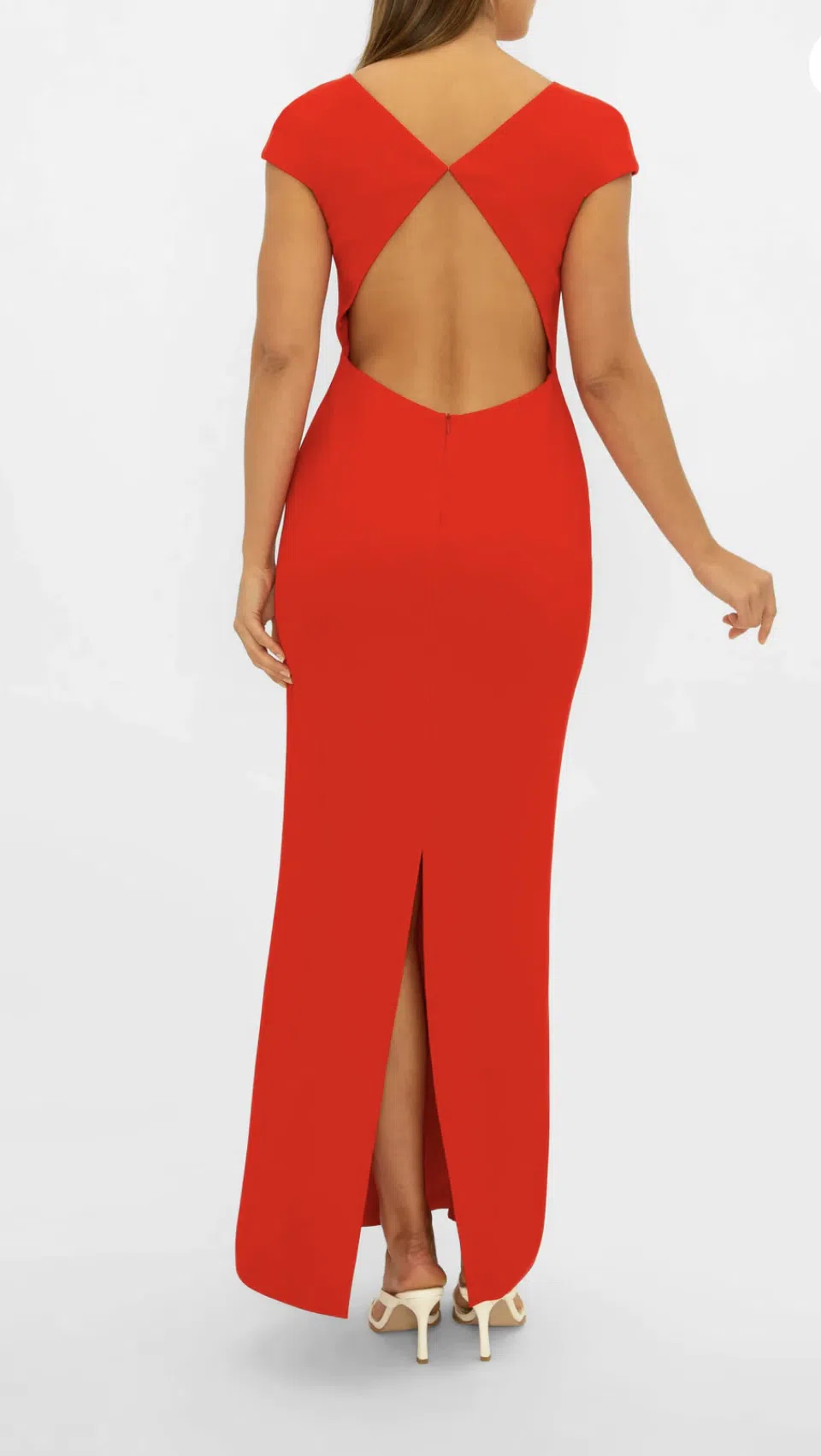 Carla Zampatti Bareback Beauty Gown Red Size 10 - Image 4