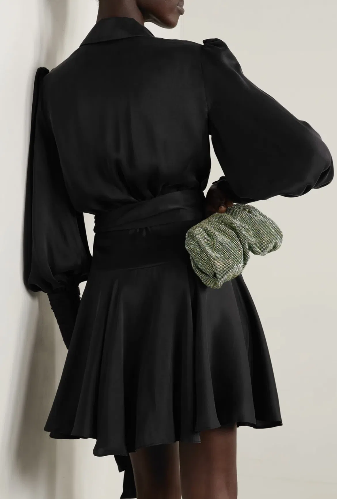 Zimmerman Silk Wrap Mini Dress Black Size 2/AU 12 - Image 4