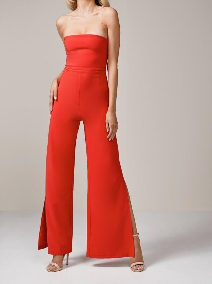 Love Nookie Red Strapless Jumpsuit Size medium - Image 1