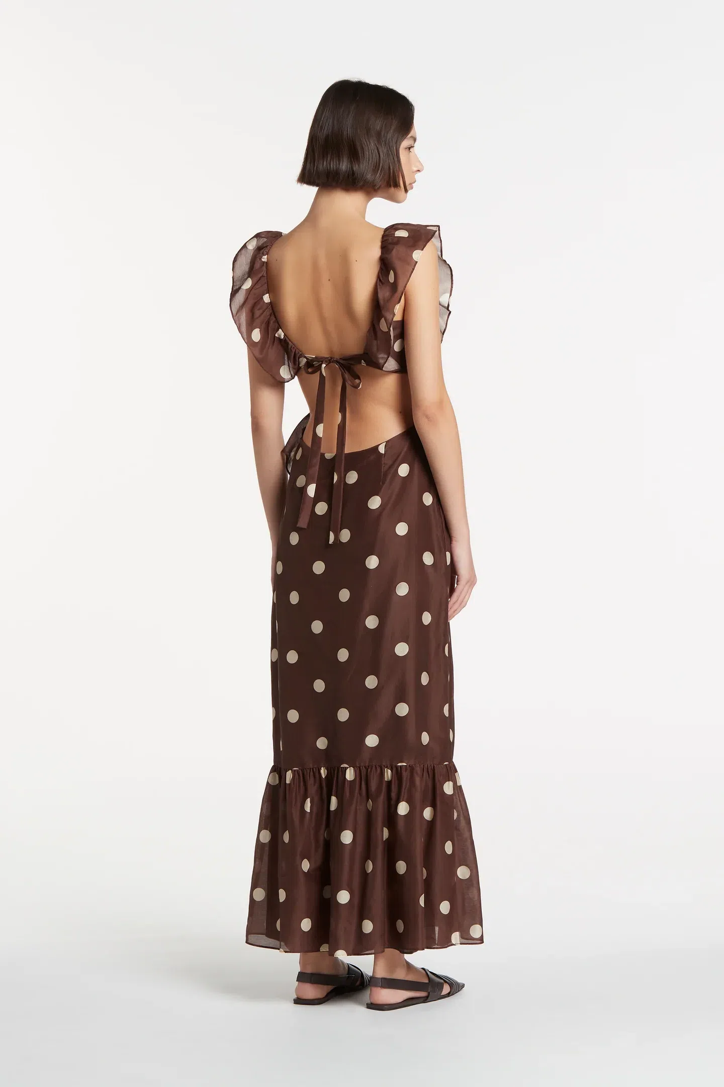 Sir the Label Vivi Frill Maxi Dress in Marlon Polka Dot Size 1/AU 8 - Image 2